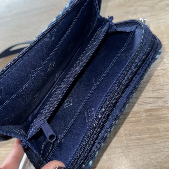 Vera Bradley purse Cuban ties NEW Blue Patterned all in one Crossbody Bag NWT - Picture 5 of 6